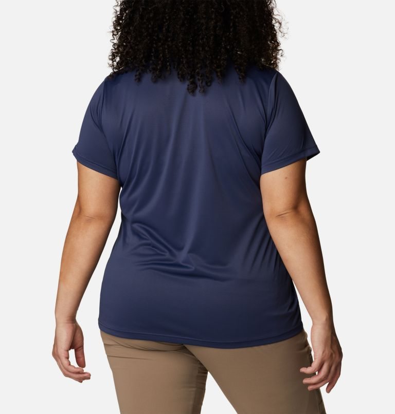 Tricouri Columbia Hike Scurte Sleeve Crew Dama Bleumarin | Plus Size TK1M098SA